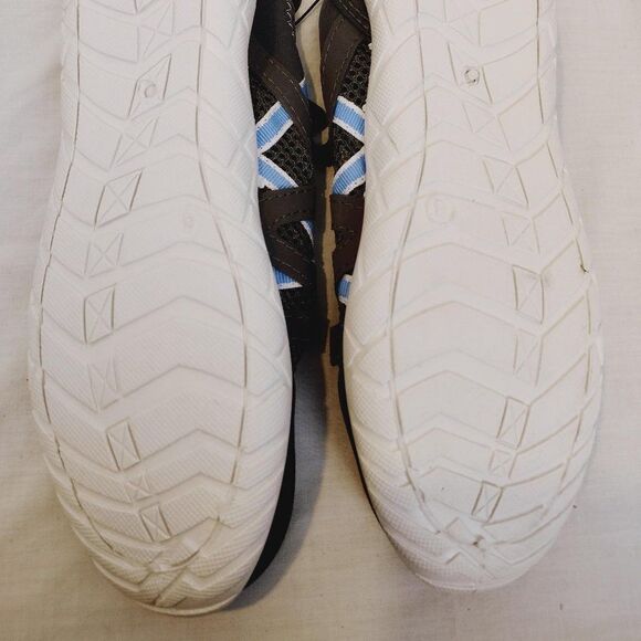 Wave Zone Seaside Charcoal Water Shoe Sock Grey/White/Blue Womens 8 M - Picture 10 of 11